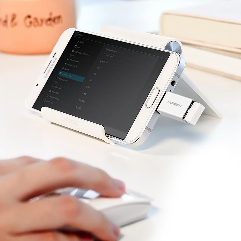 Фото - Переходник UGREEN US195 microUSB to USB 2.0 OTG Adapter White (30529)