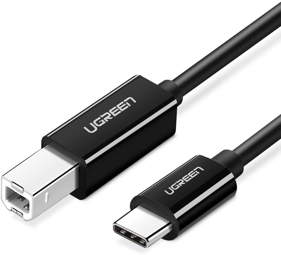 Перехідник UGREEN US241 USB-C 2.0 to USB-B 2.0 Print Cable 2m Black (50446) - Фото 1