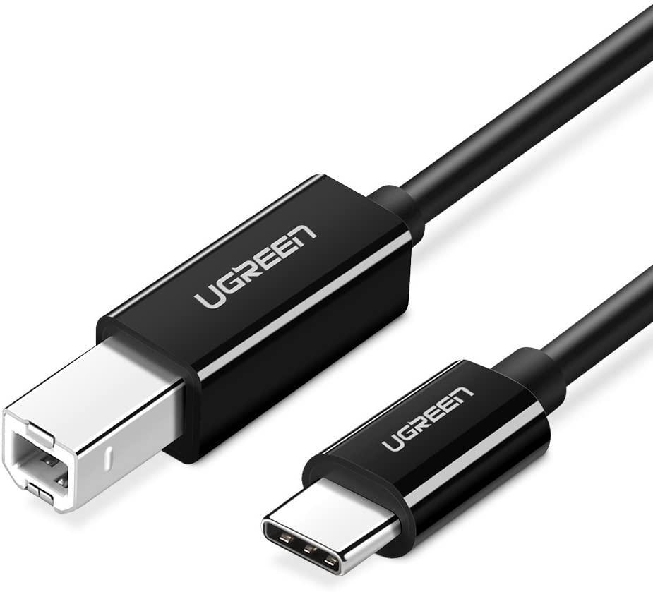 Фото - Перехідник UGREEN US241 USB-C 2.0 to USB-B 2.0 Print Cable 2m Black (50446)
