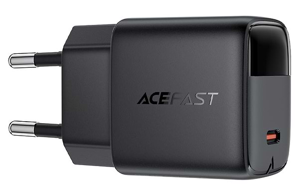 Фото - Сетевое зарядное устройство AceFast 1xUSB-C 30W Gan A115 Fast Charger + USB-C cable Black (6974316284451)