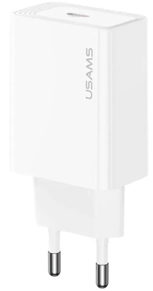 Мережевий зарядний пристрій Usams T69 30W Type-C Fast Charger White (CC329TC01)