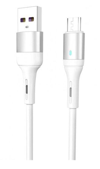Кабель SkyDolphin S06V LED Smart Power USB - microUSB 1m White (USB-000558)
