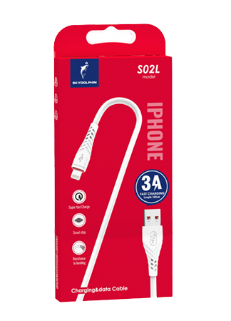 Кабель синхронізації даних SkyDolphin S02L USB-Lightning 1m White (USB-000586)