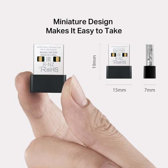 Фото - USB-адаптер мережі WiFi Mercusys MA20N