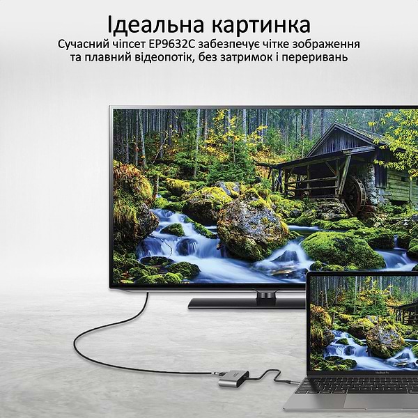 Фото - Хаб USB Promate USB-C-HDMI/VGA (Mediahub-c2.Grey)