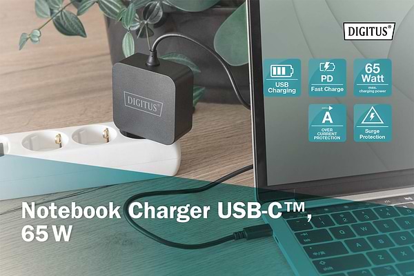 Фото - Зарядное устройство для ноутбука Digitus USB-C 65W (DA-10071)