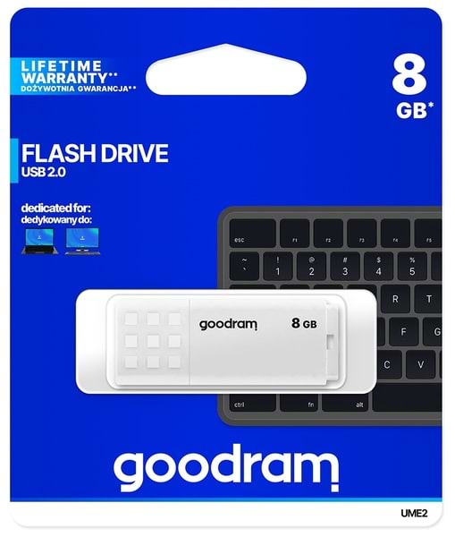 Фото - Флеш USB Goodram UME2 8GB USB 2.0 White (UME2-0080W0R11)