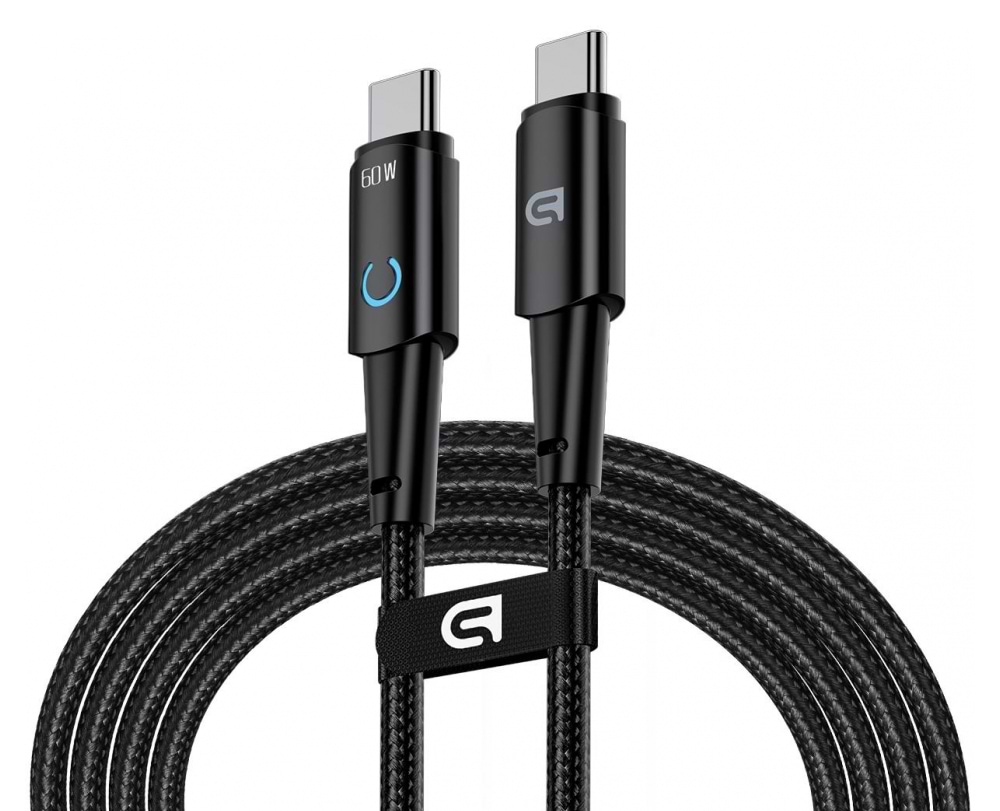 Кабель Armorstandart AT-C6 USB Type-C to USB Type-C 60W 1,2m Black (ARM75869)