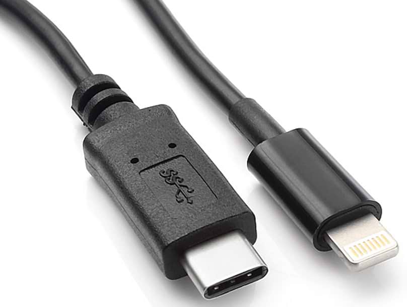 Кабель PowerPlant USB Type-C - Lightning 2m Black (CA910489)