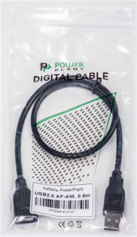 Купити Кабель USB type A - USB type A PowerPlant USB 2.0 AF-USB 2.0 AM 0.5m Black (KD00AS1210) - Фото 1 Кабель USB type A - USB type A PowerPlant USB 2.0 AF-USB 2.0 AM 0.5m Black (KD00AS1210) - Фото 1