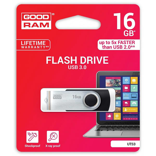 Фото - Флеш USB Goodram UTS3 Twister 16GB USB 3.0 Black (UTS3-0160K0R11)