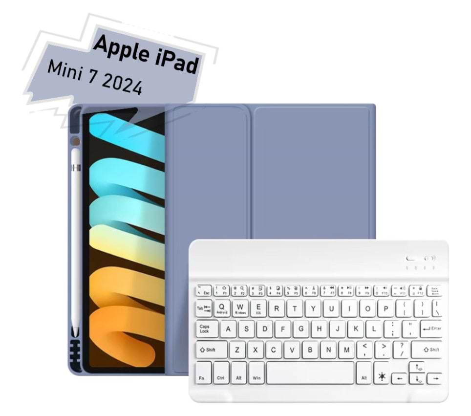 Чохол-клавіатура для планшета BeCover for Apple iPad Mini 7 2024 Purple (712997) - Фото 1