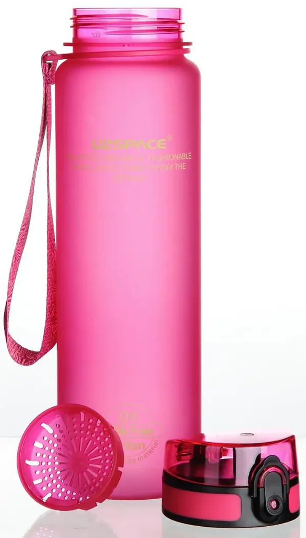 Фото - Пляшка для води UZspace 3038 1000 мл розовая