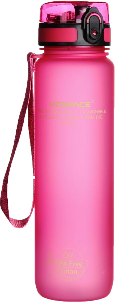Фото - Пляшка для води UZspace 3038 1000 мл розовая Фото - Пляшка для води UZspace 3038 1000 мл розовая