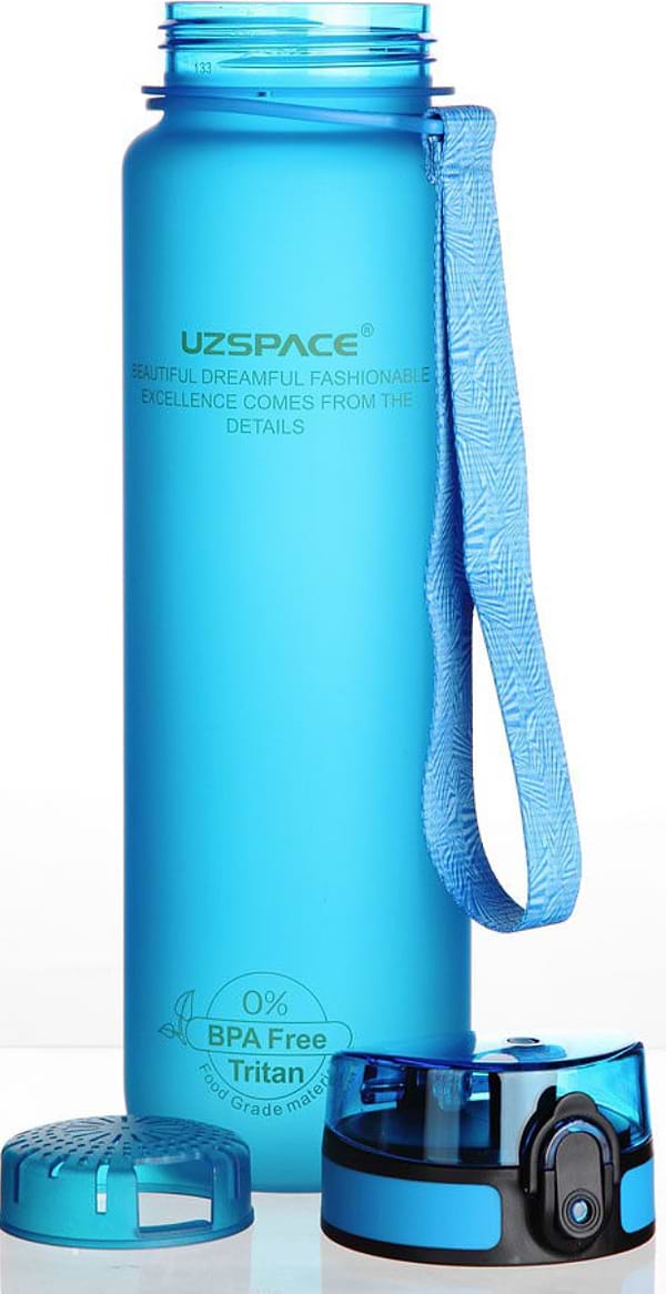 Фото - Уценка - Бутылка для воды UZspace 3038 1000 мл голубая