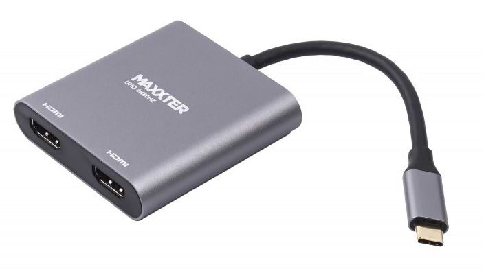 Переходник Maxxter USB-C на 2 HDMI (V-CM-2HDMI) - Фото 1