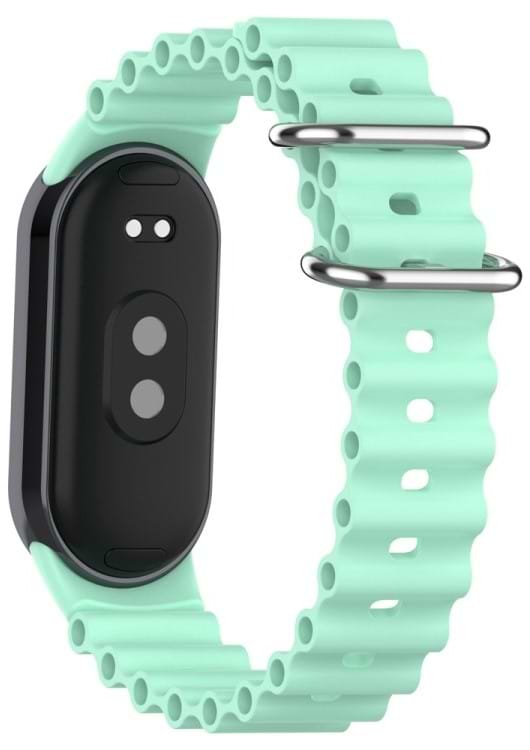 Фото - Ремешок для фитнес-браслета BeCover Wave Style for Xiaomi Mi Smart Band 8 / 9 / 10 Light Green (714356)