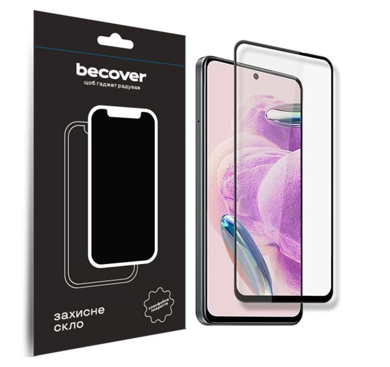 Защитное стекло для смартфона BeCover Xiaomi Redmi Note 12S Black (709751) - Фото 1