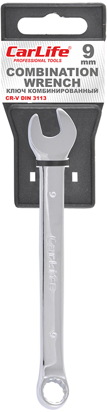 Ключ комбiнований CarLife CR-V 9 мм (WR4009)