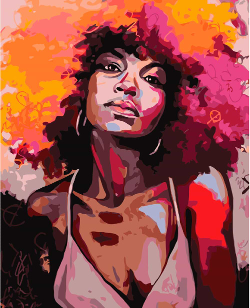 Картина по номерам Strateg "Поп-арт: девушка-соул" 40х50 см (VA-0761)