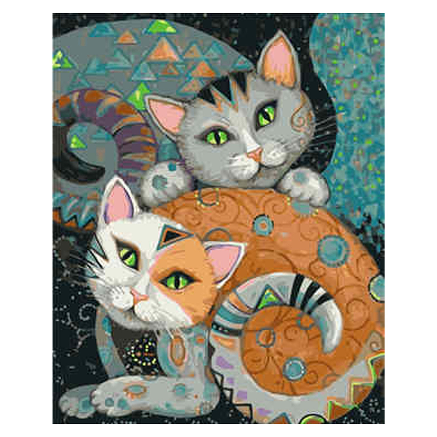 Картина за номерами Strateg Хитрі коти 40х50 см (VA-1389)