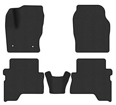 Фото - Коврики ворсовые в салон авто EVAtech Standard для Ford C-Max (C344) (2 clips) 2010-2019 2 поколение Minivan EU черный кант FD12377CD5FC2VEB