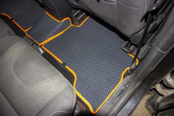 Фото - Коврики ворсовые в салон авто EVAtech Standard для Ford C-Max (C344) (2 clips) 2010-2019 2 поколение Minivan EU черный кант FD12377CD5FC2VEB