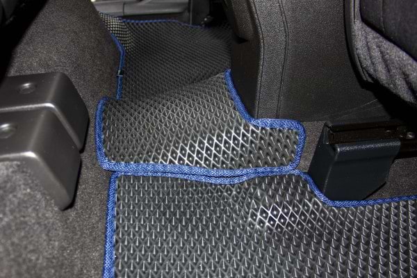 Фото - Коврики ворсовые в салон авто EVAtech Standard для Ford C-Max (C344) (2 clips) 2010-2019 2 поколение Minivan EU черный кант FD12377CD5FC2VEB