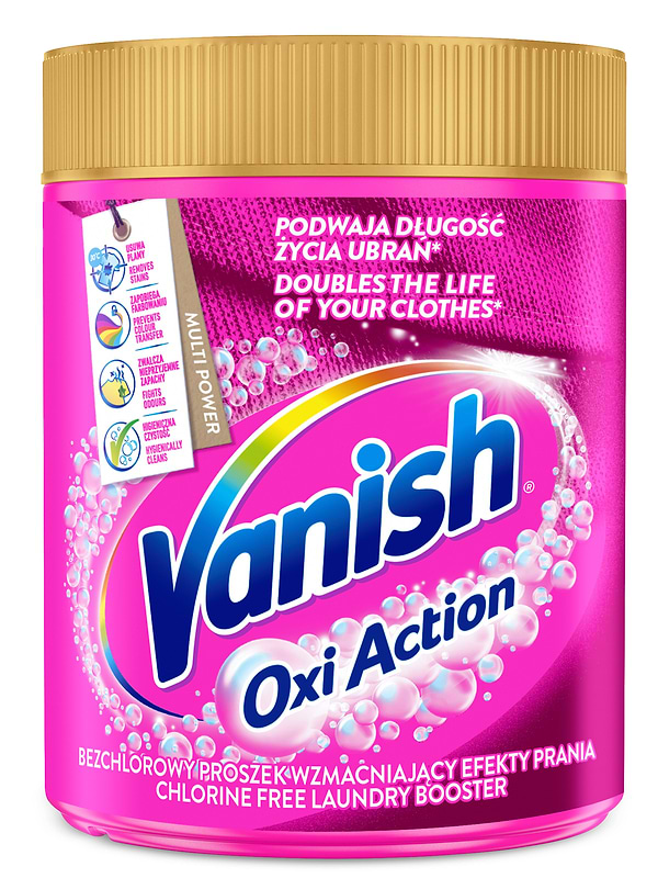 Фото - Средство для удаления пятен Vanish Oxi Action Pink, 470 г