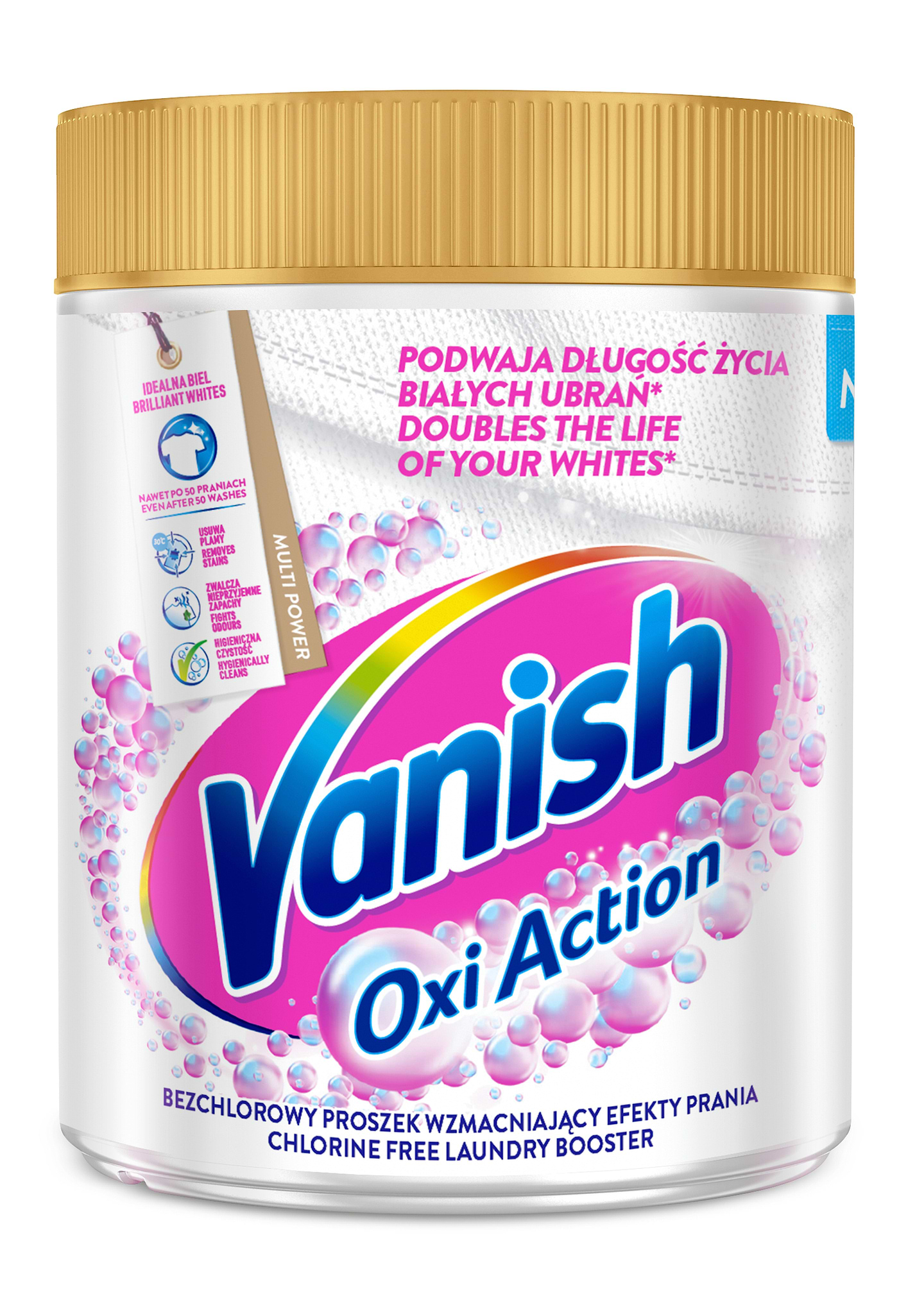 Засіб для видалення плям Vanish Oxi Action White, 470 г - Фото 1