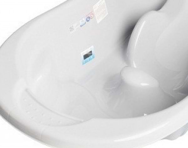 Фото - Детская ванночка Tega Baby Комфорт с термометром 2 в 1 анатомическая Белая Жемчужина (TG-011-118)