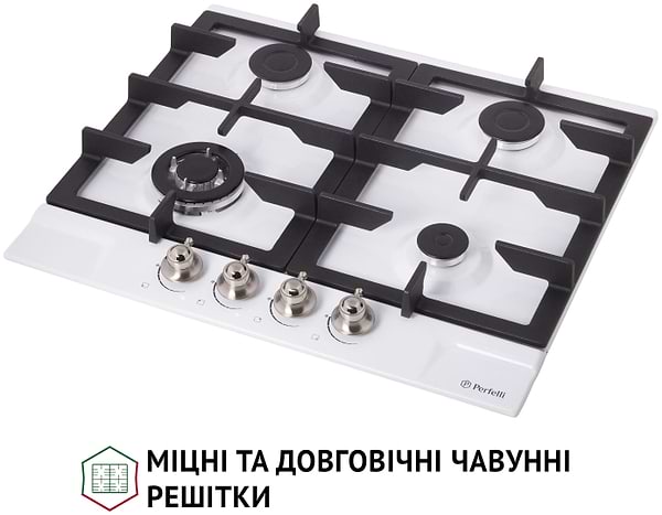 Фото - Варочная панель газовая Perfelli HGM 61637 WH RETRO