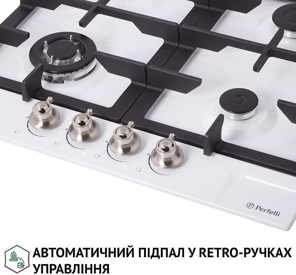 Фото - Варочная панель газовая Perfelli HGM 61637 WH RETRO