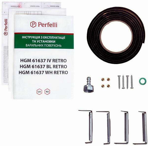 Фото - Варочная панель газовая Perfelli HGM 61637 WH RETRO