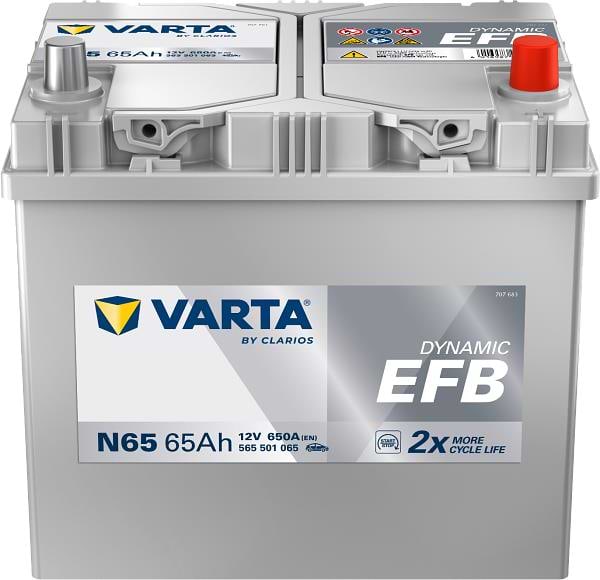 Акумулятор для ДБЖ Varta Dynamic EFB 12В 65Аг 650А R+ (565501065)