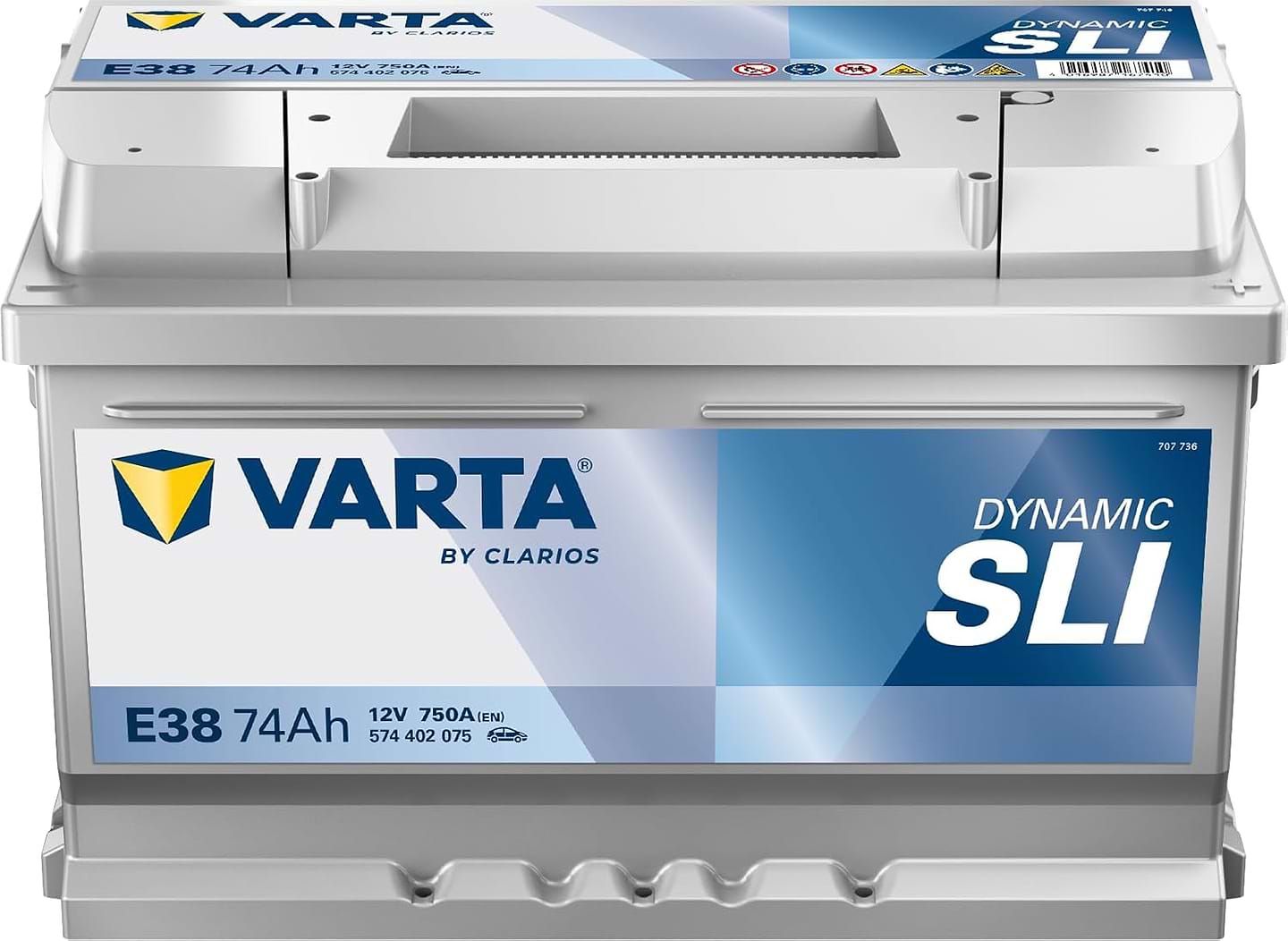 Акумулятор для ДБЖ Varta Dynamic SLI 12В 74Аг 750А R+ (574402075)
