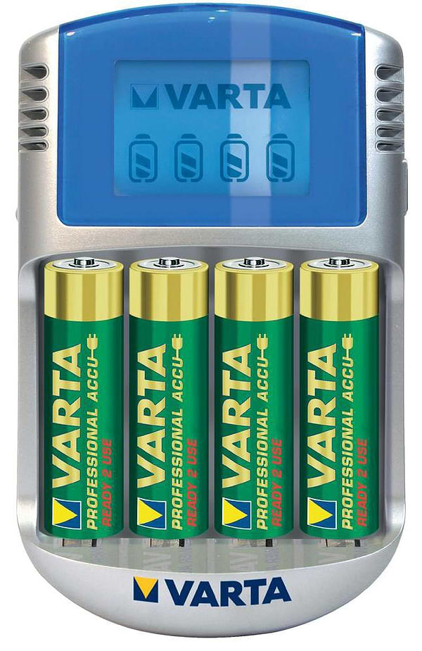 Фото - З/устройство для аккумуляторов AA/AAA Varta LCD Charger + 4xAA 2600 mAh (57070201451)