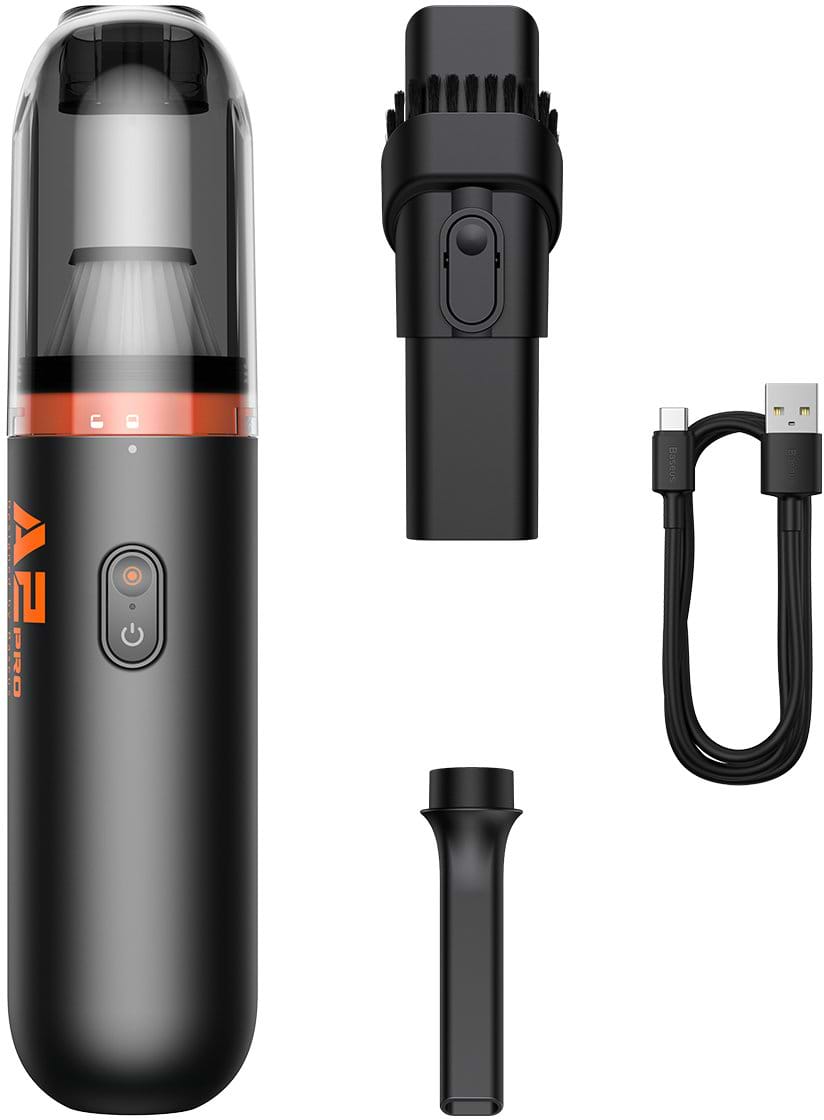 Пылесос ручной для автомобиля Baseus A2Pro Car Vacuum Cleaner Black (VCAQ040001) - Фото 1