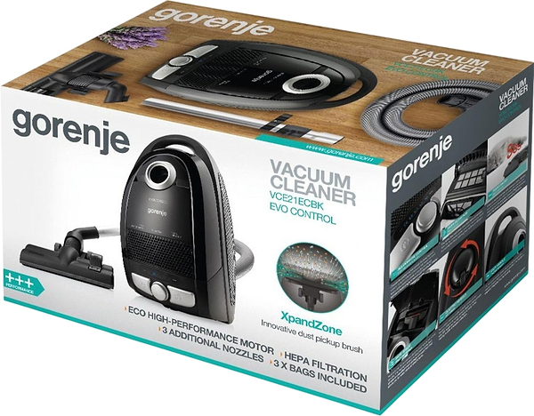 Фото - Пилосос для сухого прибирання з мішком Gorenje VCE21ECBK