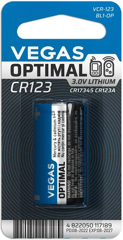 Фото - Батарейка Vegas VCR-123BL1-OP