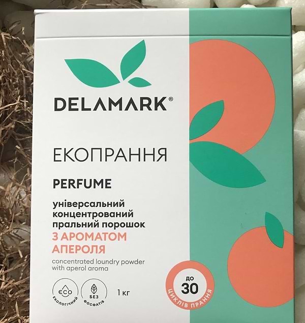 Фото - Пральний порошок DeLaMark з ароматом Апероля 1 кг (4820152332509)