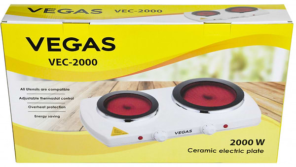 Фото - Плита електрична настільна Vegas VEС-2000