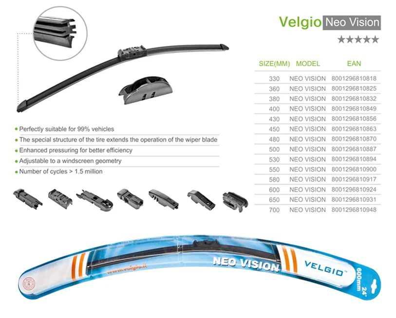 Щетка стеклоочистителя Velgio Neo Vision 28/700 мм (81700)