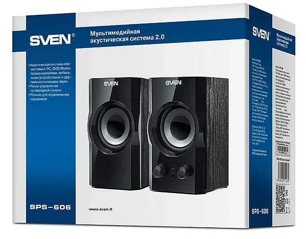 Фото - Компьютерная акустика обычная 2.0 Sven SPS-606 black