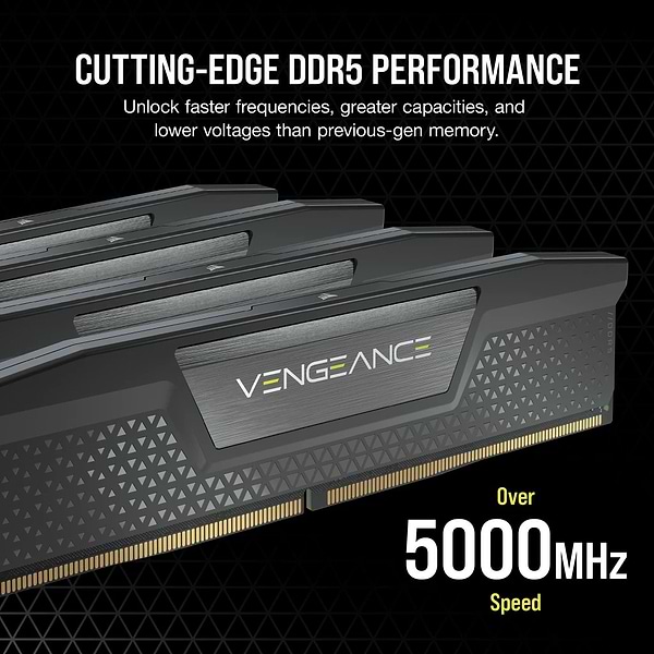 Фото - Память DDR Corsair DDR5 2x16GB/7200 Vengeance Black (CMK32GX5M2X7200C34)
