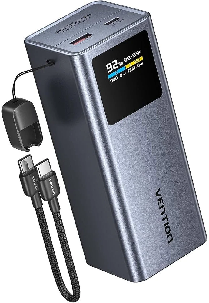Батарея мобильная Vention 20000mAh 100W PD,QC3.0, USB-A,USB-C In/Out (FKCH0)