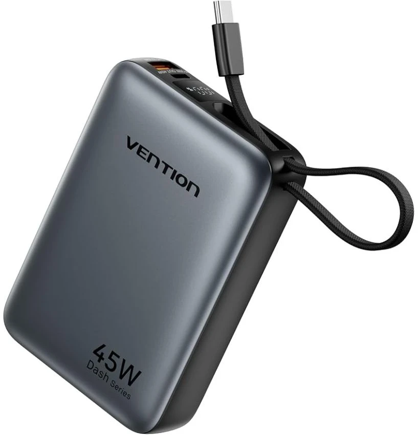 Батарея мобільна Vention 20000mAh 45W PD3.1, USB-A, USB-C In/Out (FHGH0)