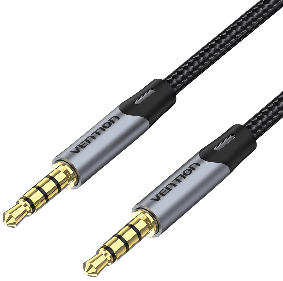 Кабель 3.5 мм - 3.5 мм Vention AUX Audio TRS M/M, 1.0м, gray (BAQHF)