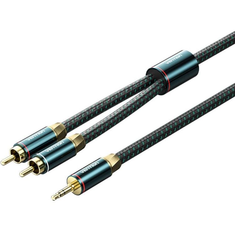 Кабель RCA Vention AUX Audio HiFi TRS 3.5мм - RCAx2 M/M 3 м Green (BCSGI)