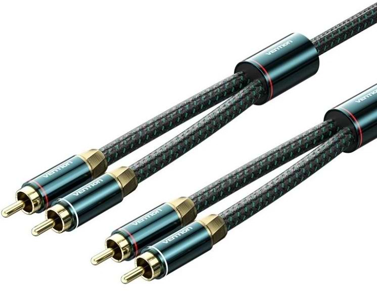 Кабель USB type A - USB type A Vention AUX Audio HiFi 2RCAx2 M/M 5 м Green (BCUGJ)